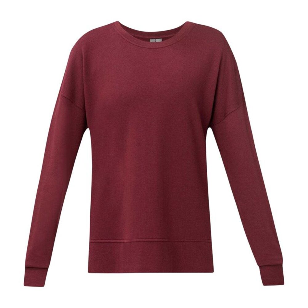 Sweaty Betty Womens/Ladies Plain Crew Neck Sweatshirt / Merlot